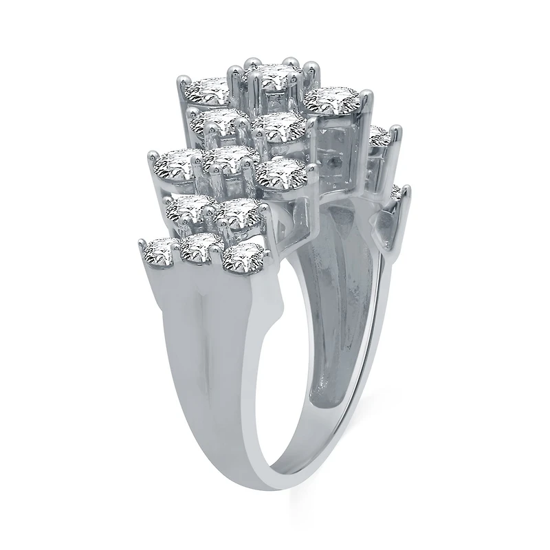 Womens 3 CT. T.W. Natural White Diamond 10K Gold Band