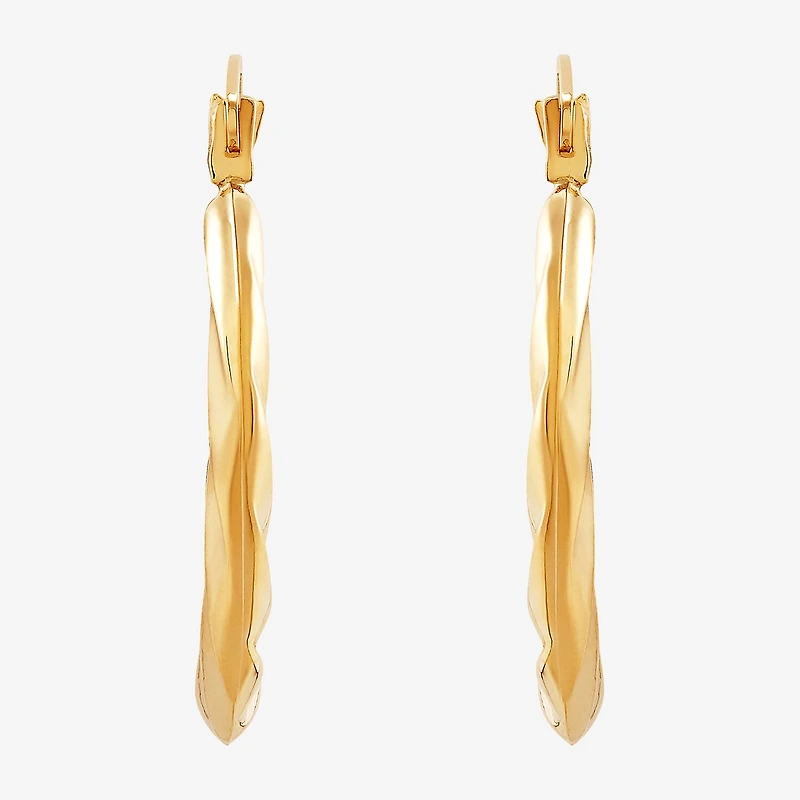 Womens 14K Gold 20.1mm Round Hoop Earrings