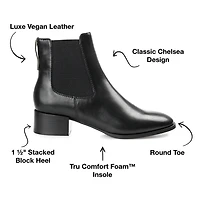 Journee Collection Womens Chayse Stacked Heel Booties