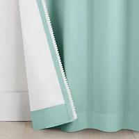 Under the Stars Kids Hayden Pompom Rod Pocket Back Tab Energy Saving 100% Blackout Single Curtain Panel