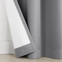 Under the Stars Kids Hayden Textured Grommet Top Energy Saving 100% Blackout Single Curtain Panel