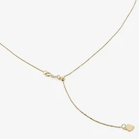 Womens 10K Gold Inch Box Chain Necklace