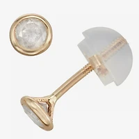 1/5 CT. Natural White Diamond 14K Gold 4.2mm Stud Earrings