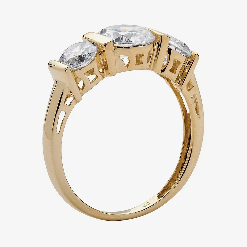 DiamonArt® Womens CT. T.W. White Cubic Zirconia 10K Gold Engagement Ring