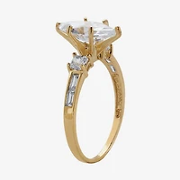 DiamonArt® Womens 2 1/2 CT. T.W. White Cubic Zirconia 10K Gold Engagement Ring