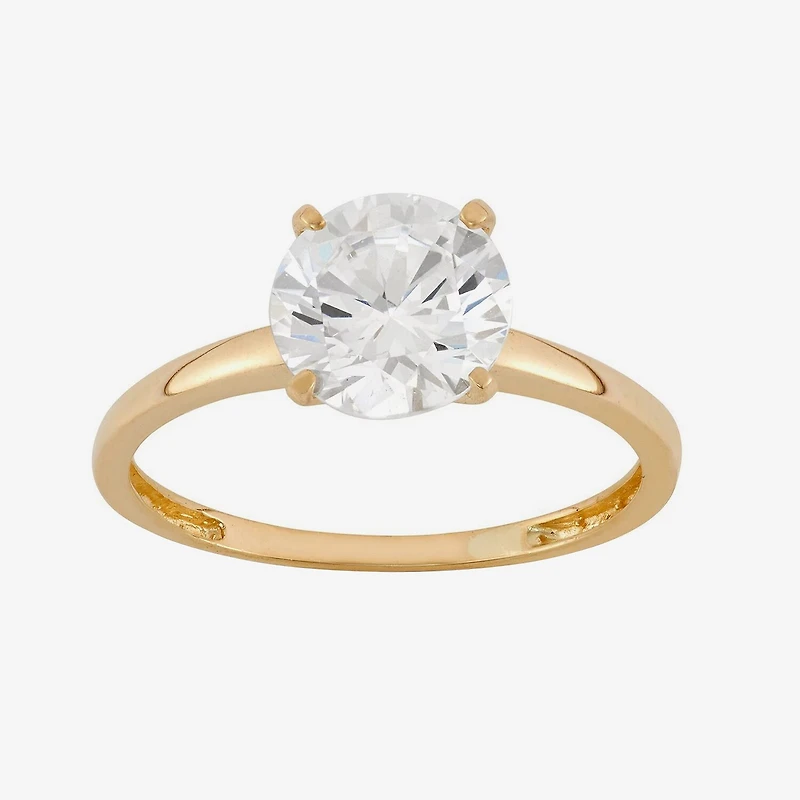 DiamonArt® Womens 2 CT. T.W. White Cubic Zirconia 10K Gold Engagement Ring