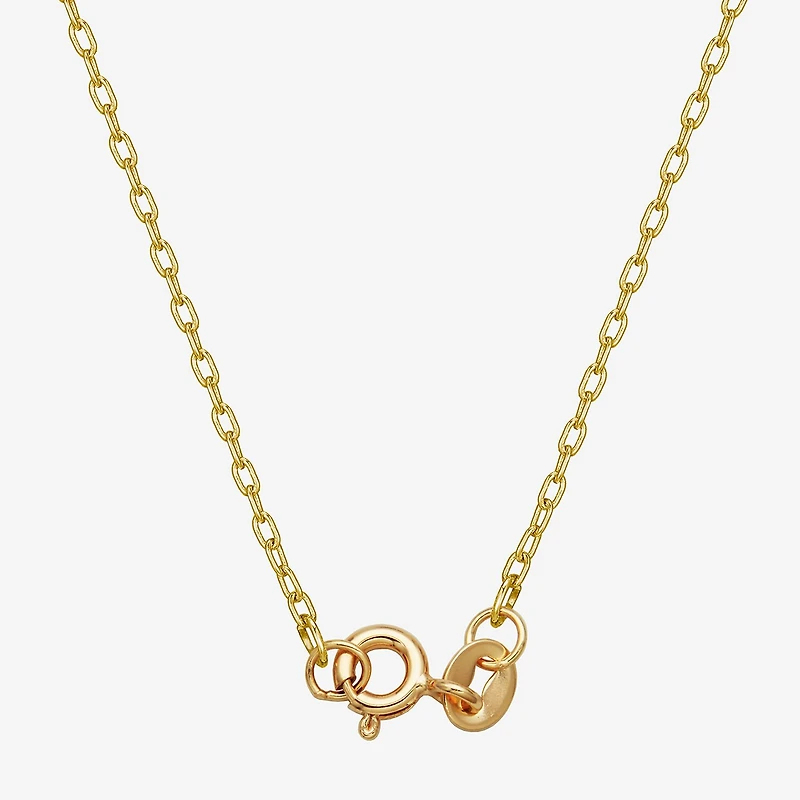 Sparkle Allure Womens White Diamond Accent Pure Silver Over Bronze Round 18 Inch Pendant Necklace