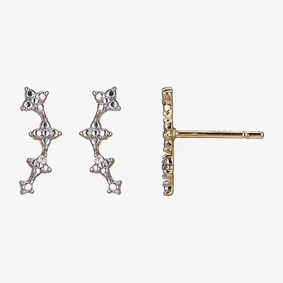 Sparkle Allure Crawler Womens White Diamond Accent Curved Ear Climbers