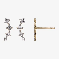 Sparkle Allure Crawler Womens White Diamond Accent Curved Ear Climbers