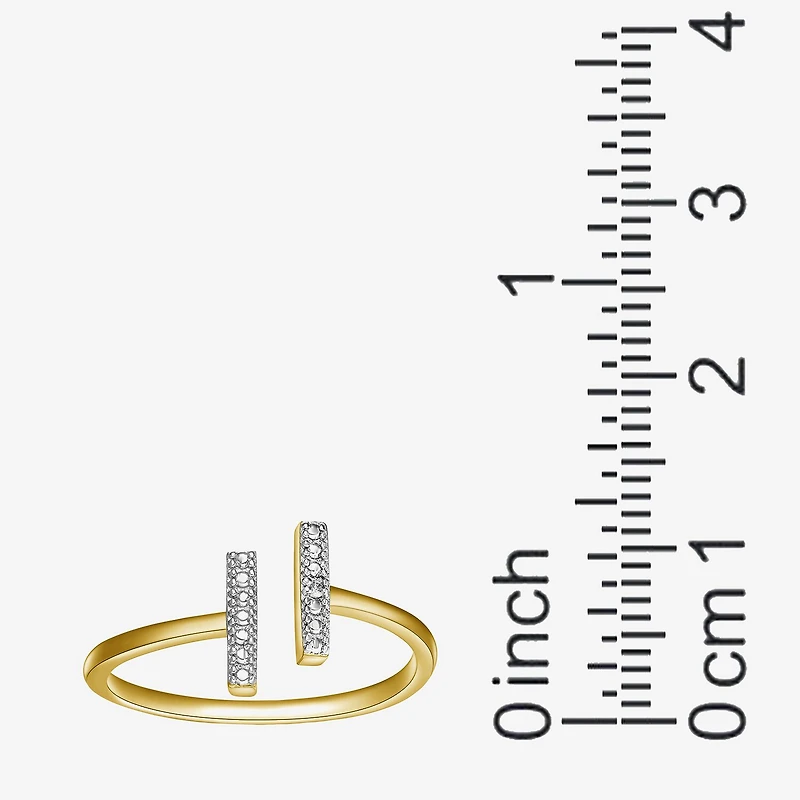 Sparkle Allure Womens White Diamond Accent Bar Bypass Band
