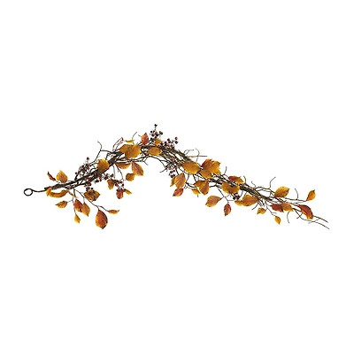 Nearly Natural Artificial Foliage Thanksgiving Indoor Garland