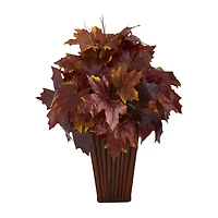 Nearly Natural 19" Autumn Maple Leaf Faux Artificial Plant