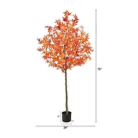 Nearly Natural 6ft Autumn Maple Artificial Plant