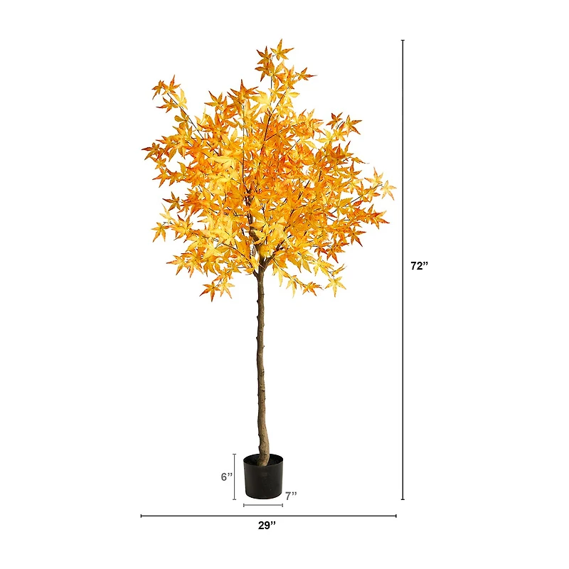 Nearly Natural 6ft Autumn Maple Artificial Plant