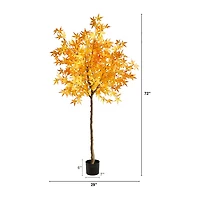 Nearly Natural 6ft Autumn Maple Artificial Plant