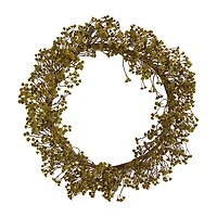 Nearly Natural 20" Autumn Gypsophila Artificial Wreath