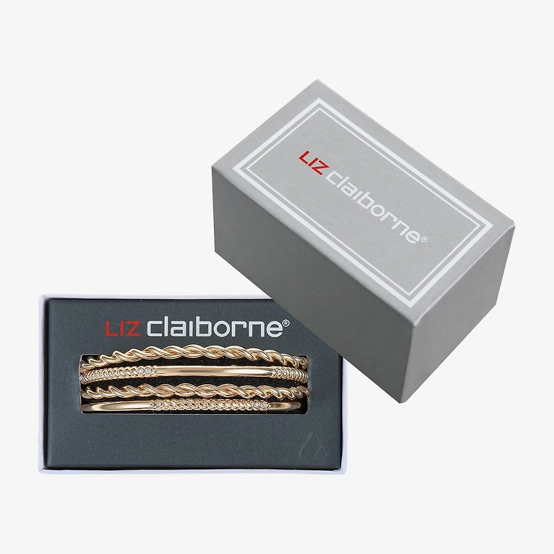 Liz Claiborne Womens 4-pc. Glass Bracelet Set