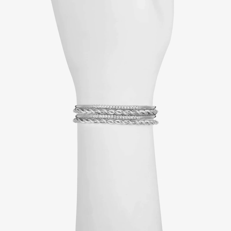 Liz Claiborne Womens 4-pc. Glass Bracelet Set