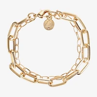 Liz Claiborne Layered Womens Solid Link Bracelet