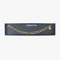 Liz Claiborne Layered Womens Solid Link Bracelet