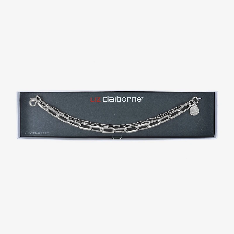Liz Claiborne Layered Womens Solid Link Bracelet