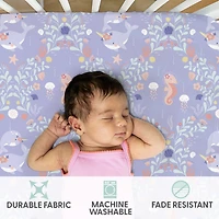 The Peanutshell Ocean Girl 4-pc. Nintendo Crib Sheet