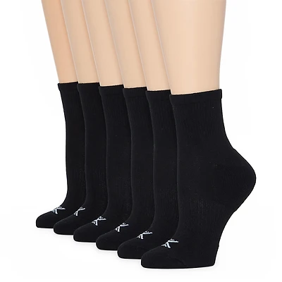 Xersion Essential Performance Womens Breathable 6 Pair Quarter Ankle Socks