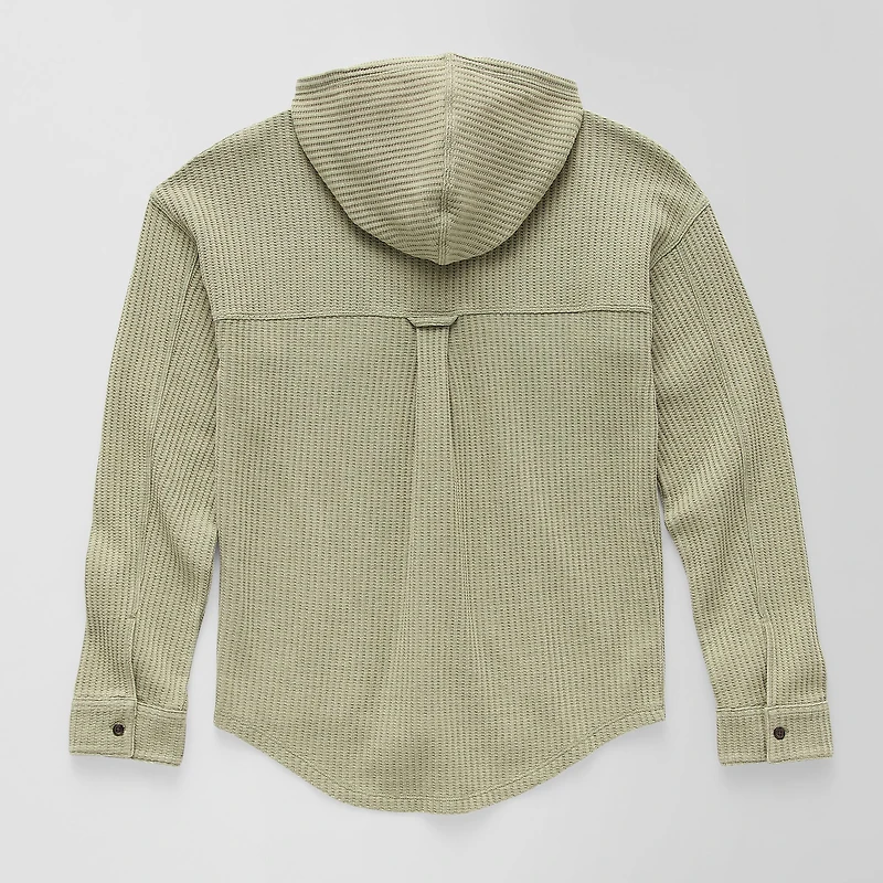 Thereabouts Waffle Little & Big Kid Girls Ultra Lightweight Shirt Jacket