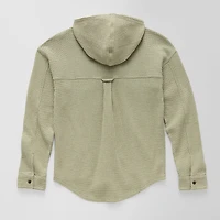 Thereabouts Waffle Little & Big Kid Girls Ultra Lightweight Shirt Jacket