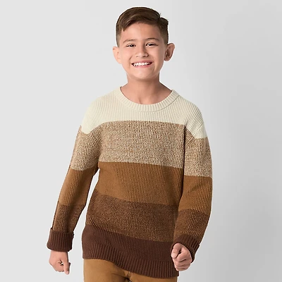 Thereabouts Little & Big Kid Boys Crew Neck Long Sleeve Pullover Sweater