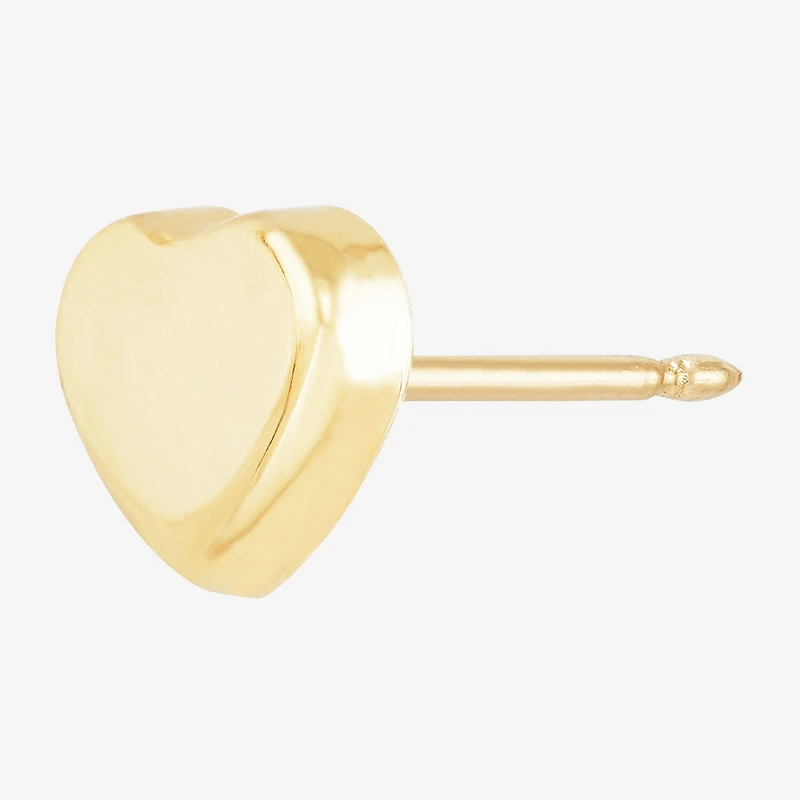 Gold Opulence Womens 14K Gold 7mm Heart Single Earring