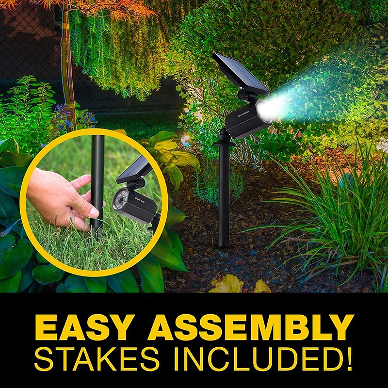 Bell + Howell Bionic Spotlight Solar Powered Motion Activated Outdoor Spotlight 5 Pack