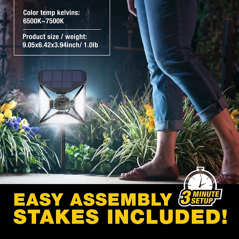 Bell + Howell Spotlight Trio Solar Powered Multi-Directional Light