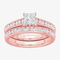 G-H / Si1-Si2) Womens / CT. T.W. Lab Grown White Diamond 14K Gold Side Stone Bridal Set
