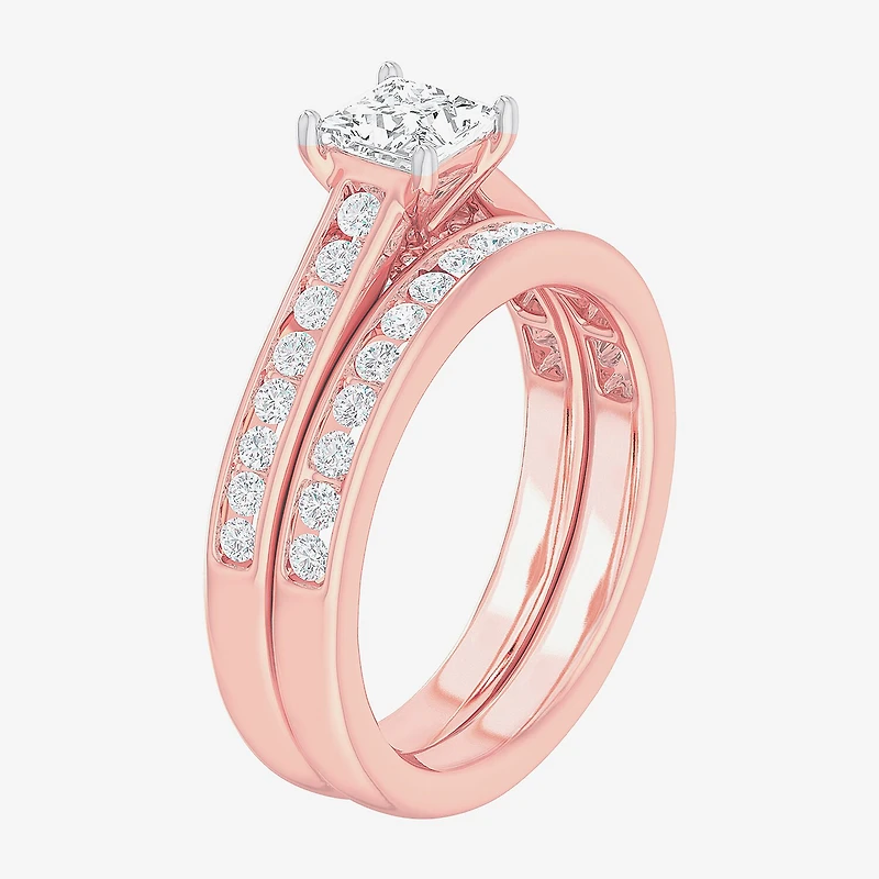 G-H / Si1-Si2) Womens / CT. T.W. Lab Grown White Diamond 14K Gold Side Stone Bridal Set