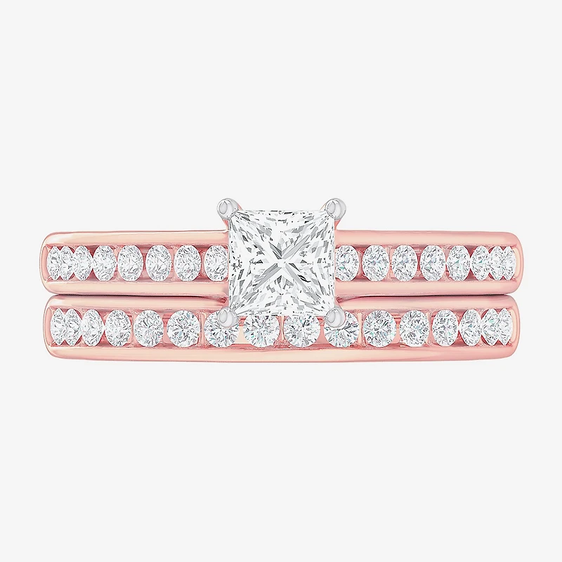 G-H / Si1-Si2) Womens / CT. T.W. Lab Grown White Diamond 14K Gold Side Stone Bridal Set
