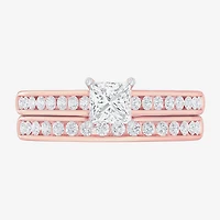 G-H / Si1-Si2) Womens / CT. T.W. Lab Grown White Diamond 14K Gold Side Stone Bridal Set