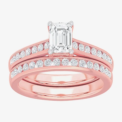 G-H / Si1-Si2) Womens / CT. T.W. Lab Grown White Diamond 14K Gold Side Stone Bridal Set
