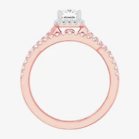 G-H / Si1-Si2) Womens / CT. T.W. Lab Grown White Diamond 14K Gold Side Stone Halo Bridal Set