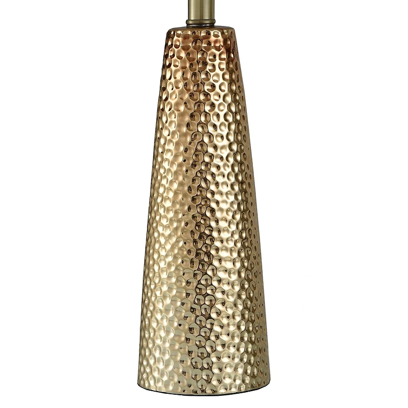 Stylecraft Christy Golden Copper With Brussels White Shade Ceramic Table Lamp