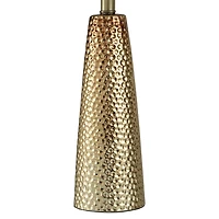 Stylecraft Christy Golden Copper With Brussels White Shade Ceramic Table Lamp