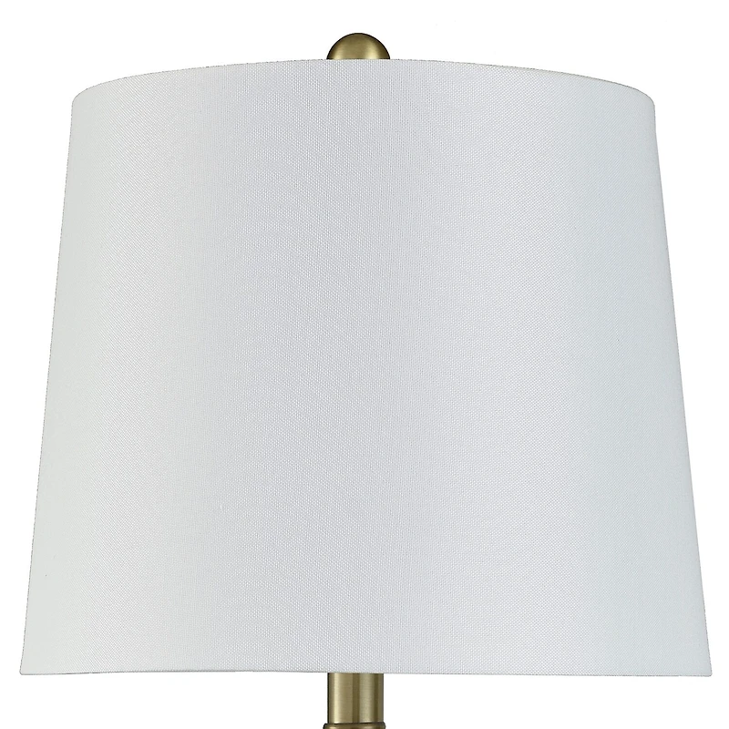 Stylecraft Christy Golden Copper With Brussels White Shade Ceramic Table Lamp
