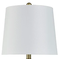 Stylecraft Christy Golden Copper With Brussels White Shade Ceramic Table Lamp
