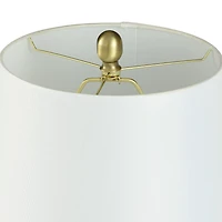 Stylecraft Christy Golden Copper With Brussels White Shade Ceramic Table Lamp