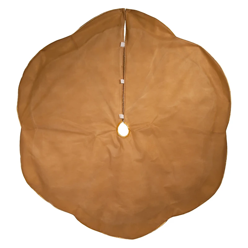Kurt Adler 60in Gold Velvet And Glitter Indoor Tree Skirt