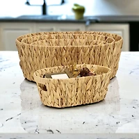 Oval Water-Hyancinth Baskets Set Of 4