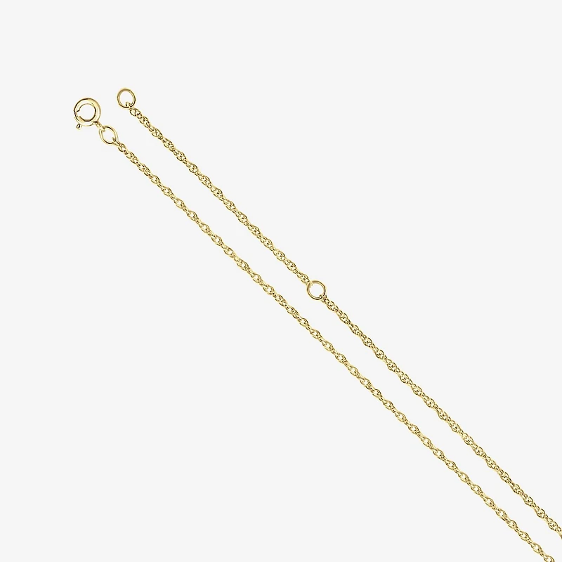 Womens Diamond Accent Natural White Diamond 10K White Gold 18 Inch Name Necklace