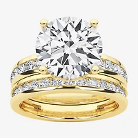 Grown Gorgeous Vs2, F Womens 4 1/4 CT. T.W. Lab White Diamond 14K Gold or Platinum Round Side Stone Bridal Set