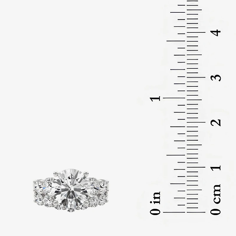 Grown Gorgeous (F, Vs2) Womens 4 7/8 Ct. T.W. Lab White Diamond 14K Gold or Platinum Round Side Stone 5-Stone Engagement Ring