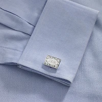 Personalized Plaid Pattern Cufflinks